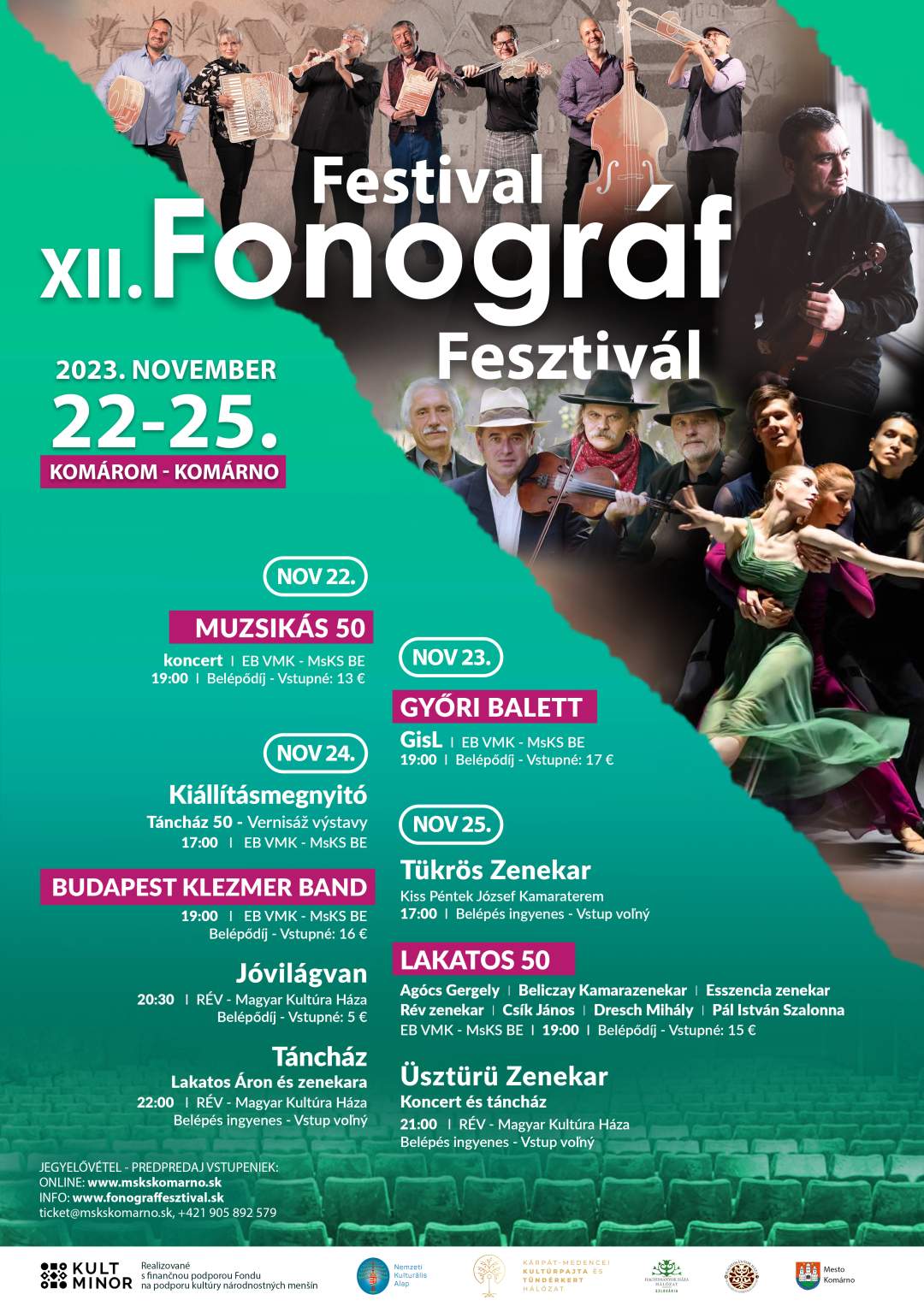 Minőségi zenei programok Komáromban – itt a Fonográf fesztivál