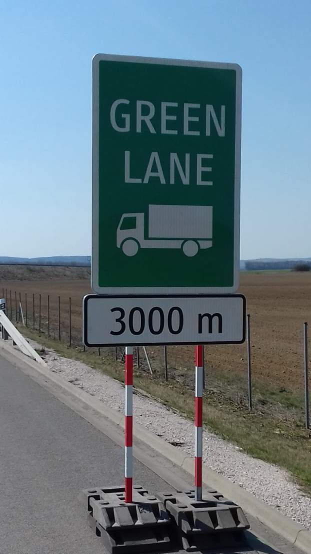 green lane, jelzőtábla