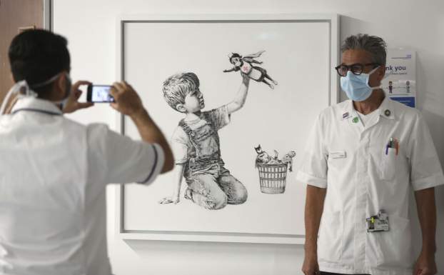 Banksy egészségügy rajz