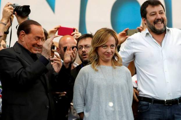 Silvio Berlusconi-Giorgia Meloni-Matteo Salvini