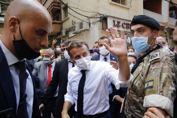 Macron Beirutban