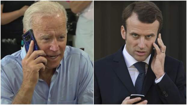 Joe Biden és Emmanuel Macron