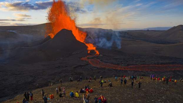 Izland vulkán Fagradalsfjall