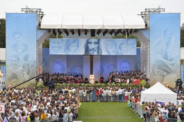 Ferenc pápa a kassai Lokomotiva stadionban