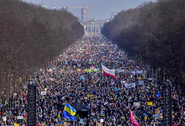 Berlini tüntetés Ukrajna mellett
