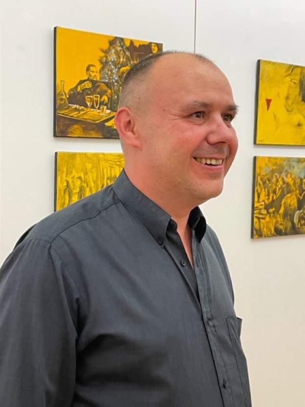 Megyeri-Horváth Gábor, festőművész, kiállítás, Emléktöredékek, Kassa, Rovás