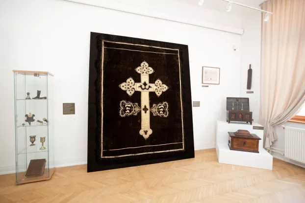 Rozsnyói Bányászati Múzeum, Rozsnyó, kiállítás, halotti lepel