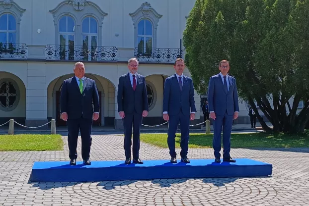 Orbán Viktor, Petr Fiala, Ódor Lajos, Mateusz Morawiecki
