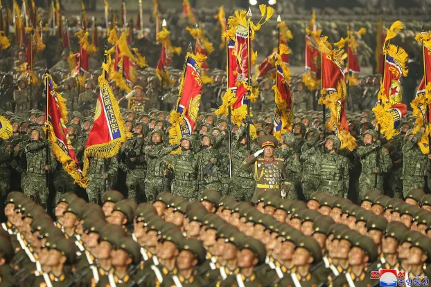 Észak-Korea katonai felvonulás