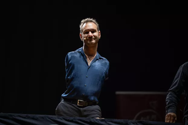 Nick Vujicic, motivációs előadó, előadás, Kassa