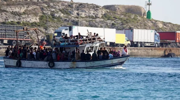 Lampedusa, migránsok