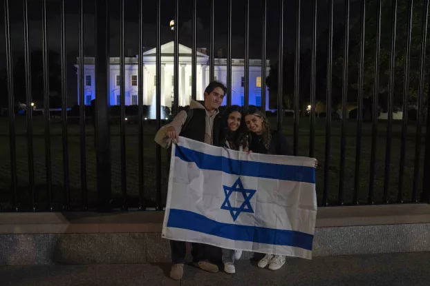 Izrael izraeli zászló Fehér Ház illusztráció