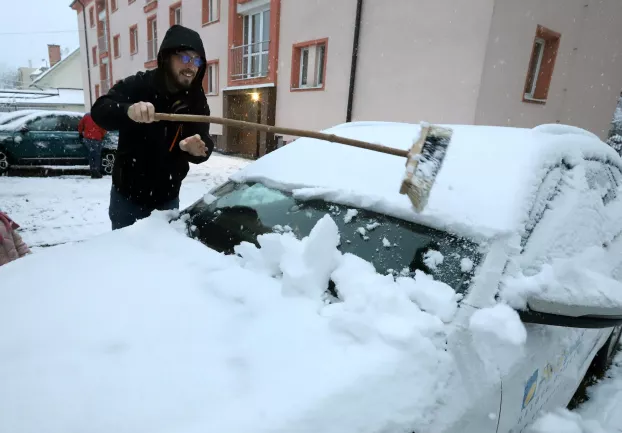 havazás Zólyom, havas autó