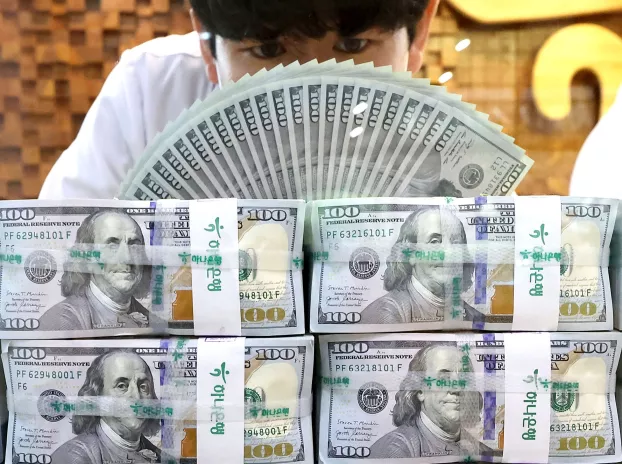 Japán, dollár, vizsgálat, illusztráció