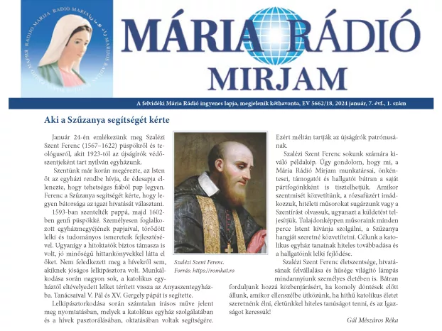 Mária Rádió Mirjam magazin 2024-01