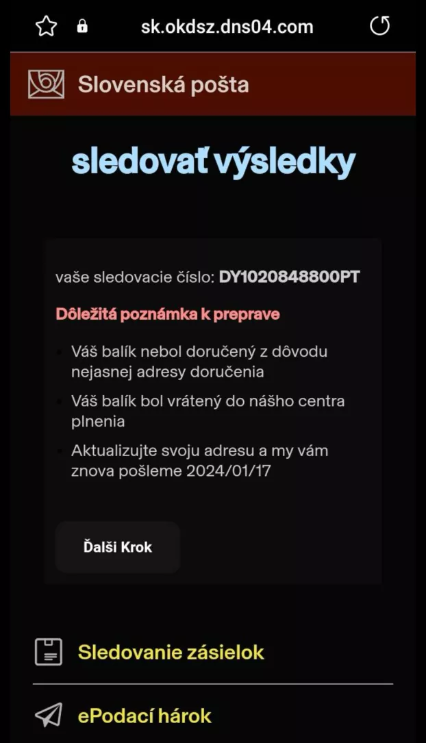 posta csaló