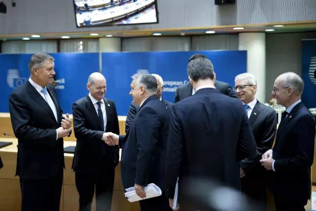 2024-02-01 EU-csúcs Brüsszel Orbán Viktor Olaf Scholz