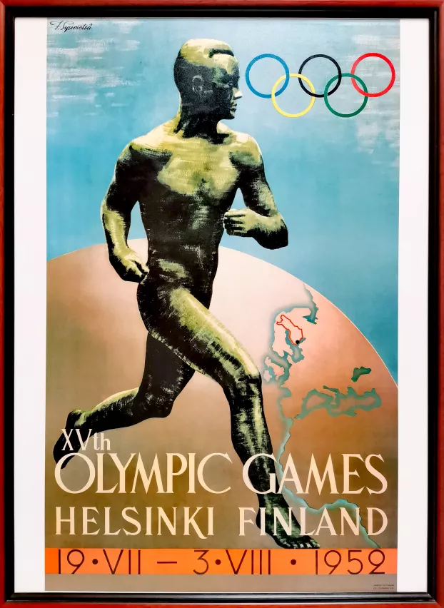 Az 1952-es nyári olimpiai játékok posztere.