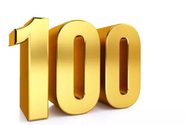 Száz - 100 - százas szám - grafika