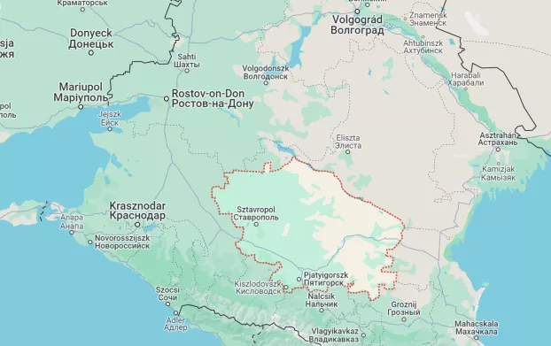 Sztavropoli terület - Oroszország - térkép
