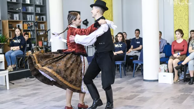 A tánc kategória győztes felvidéki párosa, Németh Máté és Cséfalvay Sára.