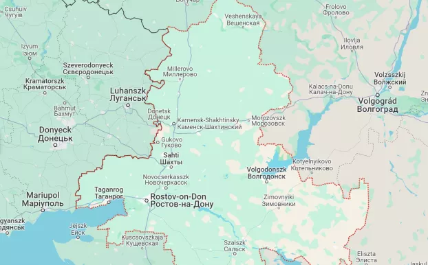 Rosztovi terület - Oroszország - térkép