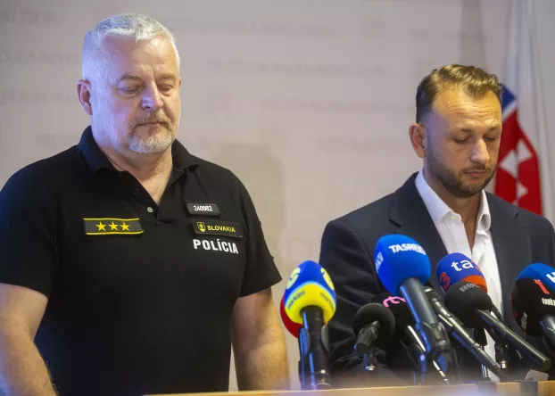 Ľubomír Solák országos rendőrfőkapitány és Matúš Šutaj Eštok belügyminiszter 