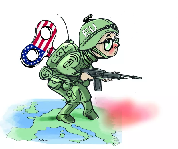 EU háború - karikatúra