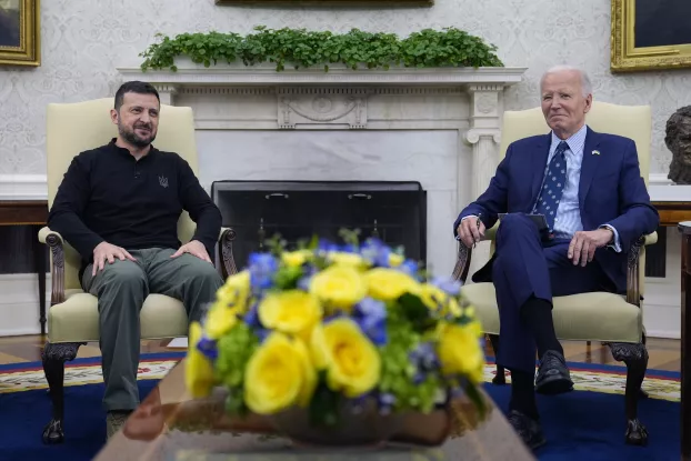 Joe Biden és Vologyimir Zelenszkij találkozója Washingtonban, a Fehér Házban - 2024 szeptember