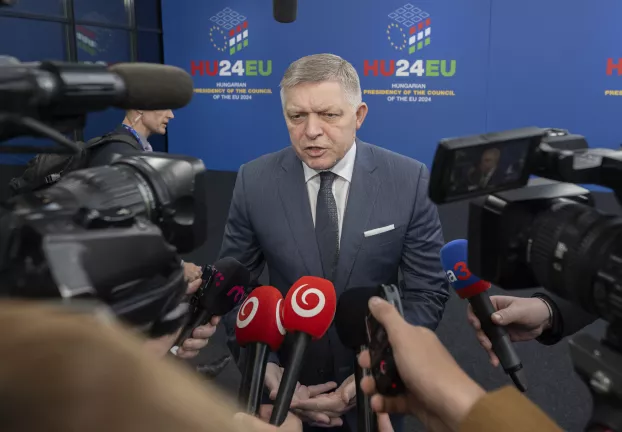 Robert Fico, szlovák kormányfő a budapesti EU csúcs - 2024 november 8.