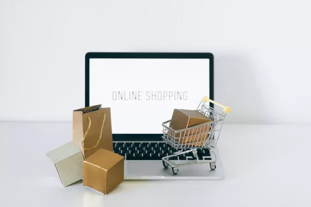 online vásárlás, shopping, számítógép, bevásárlókocsi