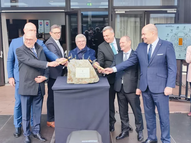 Az új sportacsarnok alapkövének letétele