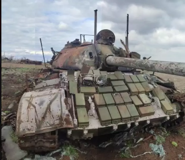Elhagyott orosz T-54B tank, valahol Ukrajnában
