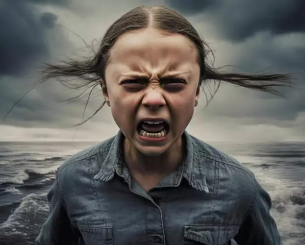 Greta Thunberg - klímaaktivista - illusztráció - freebeacon.com