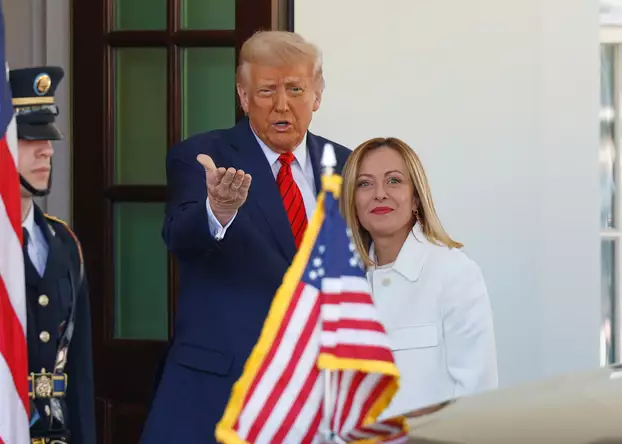 Donald Trump és Georgia Meloni 