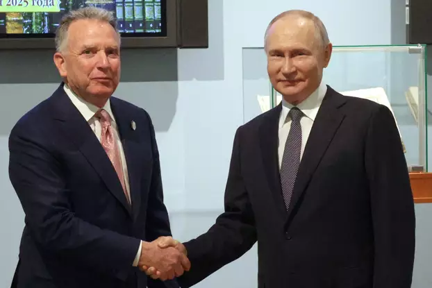 Vlagyimir Putyin és Steve Witkoff találkozója Szentpéterváron - 2025 április 11 - TASR