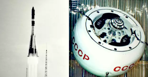 A Kosmos 482 megjelölésű szovjet műhold és egy rakétaindítás - kollázs - illusztráció - thegatewaypundit.com