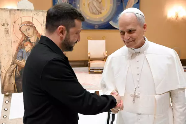 Volodimir Zelenszkij és XIV. Leó pápa