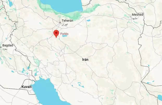 Irán - Fordo - Teherán - térkép - googlemaps