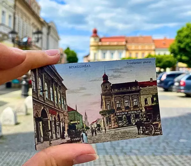 Rimaszombat, főtér, képeslap