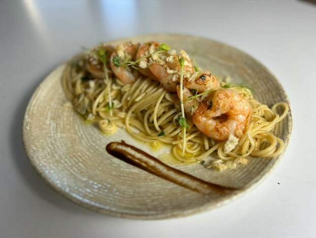 Citromos-fokhagymás garnélás tészta - Pasta al limone e gamberi – aglio e olio 