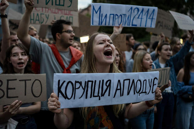Ukrán tüntetés 2025 július