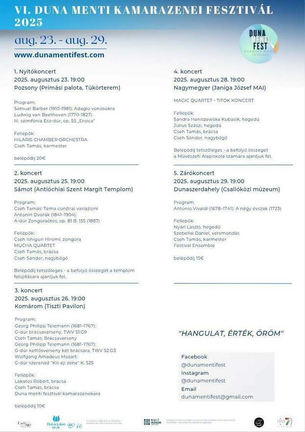 6. DUNA MENTI KAMARAZENEI FESZTIVÁL 2025