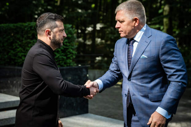 Vologyimir Zelenszkij és Robert Fico találkozója Ungváron - 2025 szeptember 5.