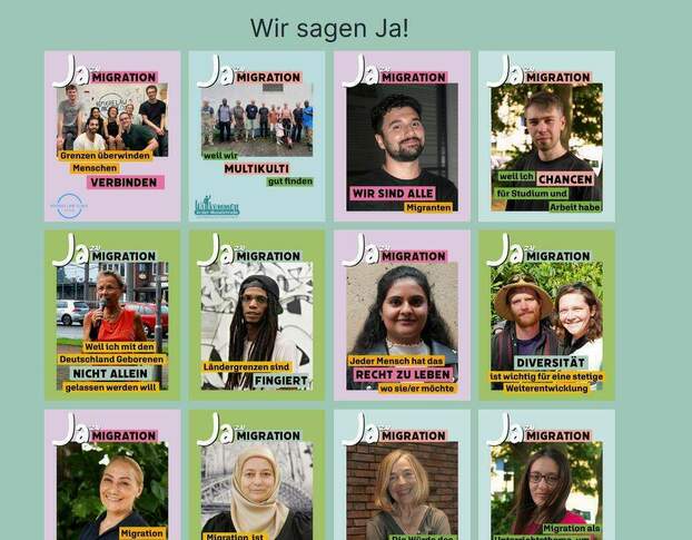 Igent mondunk a migrációra plakátkampány Németországban - ja-zu-migration.de