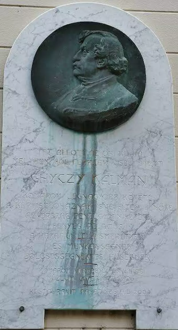 Ghyczy Kálmán emléktáblája - Komárom