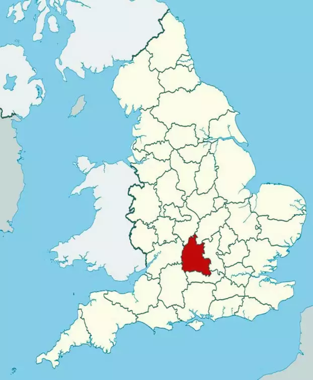 Oxfordshire - az Egyesült Királyság térképén