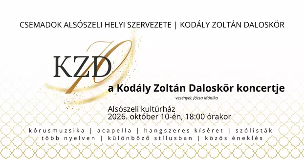 Jubileumi évre készül a galántai Kodály Zoltán Daloskör