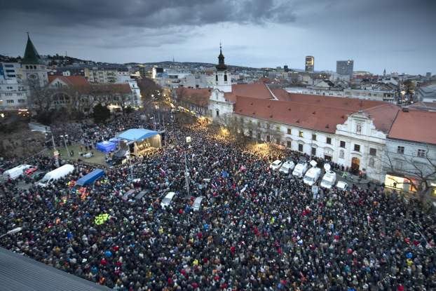 Pozsonyi tüntetés - Ján Kuciak halálának egy éves évfotdulója
