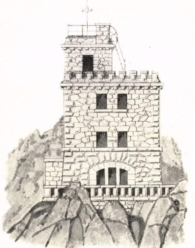 A Gerlachfalvi-csúcsra tervezett obszervatórium rajza